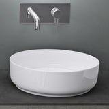 glasvilla Waschbecken Aufsatzwaschbecken Waschschale Rund Waschbecken aus Keramik mit Nano-Beschichtung Brüssel203