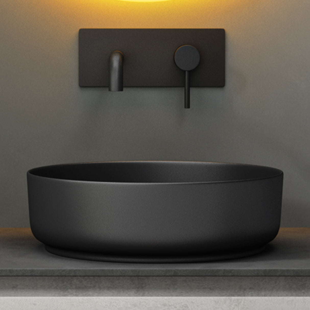 glasvilla Waschbecken Aufsatzwaschbecken Waschschale Rund Waschbecken aus Keramik mit Nano-Beschichtung Brüssel203