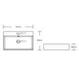 Lavabo Glasvilla Brüssel206 Cerámica Rectangular con Recubrimiento Nano (Suspendido o Sobre Encimera)