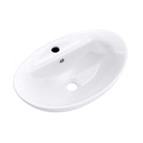 glasvilla Waschbecken Aufsatzwaschbecken,weiß Brüssel302 aus Keramik,mit Nano-Beschichtung