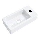 glasvilla Waschbecken Gäste-WC Hängewaschbecken aus Keramik in weiß mit Nano-Beschichtung Brüssel3053