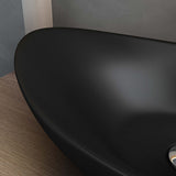 glasvilla Waschbecken Aufsatzwaschbecken Oval aus Keramik 59x38cm Waschschale Waschtisch mit Nano-Beschichtung Br818