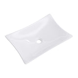 glasvilla Waschbecken Aufsatzwaschbecken aus Keramik eckig mit Nano-Beschichtung Brüssel910