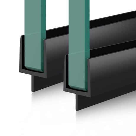 glasvilla Duschdichtung PVC | Duschtürdichtung für 6 - 8mm Glasstärke | Ersatzdichtung für Duschtüren & Duschkabinen