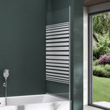 glasvilla Duschwand für Badewanne Badewannenwand Sicherheitsglas mit NANO-Versiegelung Badewannentrennwand Badewannenaufsatz 80x140cm Cortona201