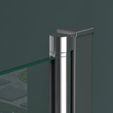 glasvilla Duschwand für Badewanne Badewannenwand Sicherheitsglas mit NANO-Versiegelung Badewannentrennwand Badewannenaufsatz 80x140cm Cortona201