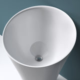 glasvilla Waschbecken Standwaschbecken aus Mineralguss Waschtischsäule Standsäule Colossum33