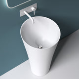 glasvilla Waschbecken Standwaschbecken aus Mineralguss Waschtischsäule Standsäule Colossum33