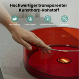 glasvilla Waschbecken rund Aufsatzwaschbecken aus Kunstharz Waschschale Handwaschbecken 40x40x14cm ohne Hahnloch und Überlauf Coloria01
