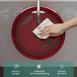 glasvilla Waschbecken rund Aufsatzwaschbecken aus Kunstharz Waschschale Handwaschbecken 40x40x14cm ohne Hahnloch und Überlauf Coloria01