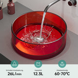 glasvilla Waschbecken rund Aufsatzwaschbecken aus Kunstharz Waschschale Handwaschbecken 40x40x14cm ohne Hahnloch und Überlauf Coloria01