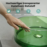 glasvilla Waschbecken rund Aufsatzwaschbecken aus Kunstharz Waschschale Handwaschbecken 40x40x14cm ohne Hahnloch und Überlauf Coloria01