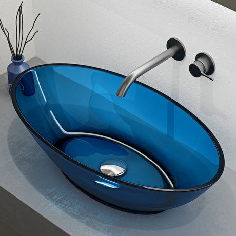 glasvilla Waschbecken Aufsatzwaschbecken aus Kunstharz Waschschale Handwaschbecken Oval 63x34x17cm ohne Hahnloch und Überlauf Coloria02