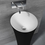 glasvilla Waschbecken Standwaschbecken aus Mineralguss Waschtischsäule Standsäule Colossum33