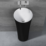 glasvilla Waschbecken Standwaschbecken aus Mineralguss Waschtischsäule Standsäule Colossum33