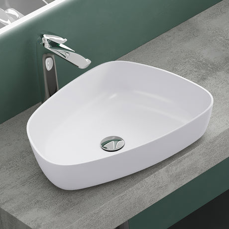 glasvilla Waschbecken mineralguss Aufsatzwaschbecken Waschtisch Waschplatz Waschschale Col826