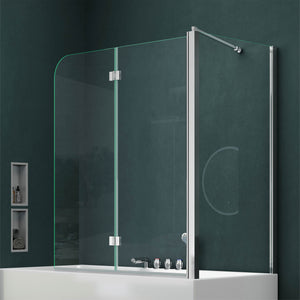 glasvilla Duschwand para bañera pared de bañera mampara de bañera 6mm vidrio de seguridad con NANOBadewannenaufsatz separador de bañera Cortona113