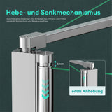 glasvilla Duschwand für Badewanne Badewannenwand Badewannenfaltwand 6mm Sicherheitsglas mit NANOBadewannenaufsatz Badewannentrennwand Cortona113