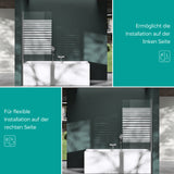 glasvilla Duschwand für Badewanne Badewannenwand Sicherheitsglas mit NANO-Versiegelung Badewannentrennwand Badewannenaufsatz 80x140cm Cortona201