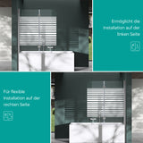 glasvilla Duschwand für Badewanne Badewannenwand faltbar 180° Sicherheitsglas mit NANO 120x140cm Badewannentrennwand Badewannenaufsatz Cortona1408