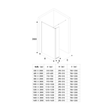 glasvilla Walk-In Duschwand für Dusche Duschabtrennung 10mm Klarglas mit 30cm Nebenteil ESG-Sicherheitsglas mit Nanobeschichtung Runder & Rechteckiger Stabilisator Bremen02K-Plus
