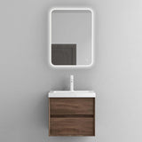 glasvilla Badmöbelset Badezimmermöbel Waschbeckenunterschrank 2 Schubladen mit Soft-Close inkl. Waschbecken in Weiß aus Mineralguss Rimo