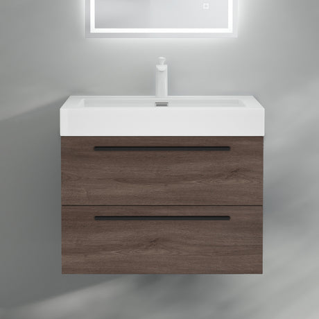glasvilla Badmöbel-Set Waschbeckenunterschrank Waschtisch mit Unterschrank inkl. Mineralguss-Waschbecken Quadratto