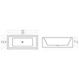 glasvilla freistehende Acryl-Badewanne Oval Standbadewanne Weiß inkl. Push-Open Ablaufgarnitur