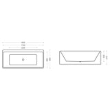 glasvilla freistehende Acryl-Badewanne Oval Standbadewanne Weiß inkl. Push-Open Ablaufgarnitur