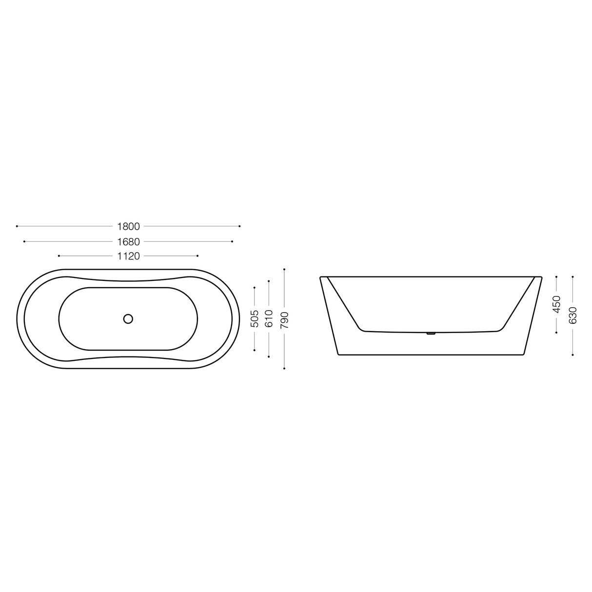 glasvilla Freistehende Badewanne Rechteck Sanitäracryl mit Armatur Standbadewanne