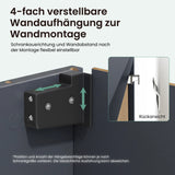 Glasvilla Design – Mueble TV suspendido con cierre suave y tirador oculto (Fernsehschrank02)