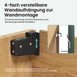 Glasvilla Design – Mueble TV suspendido con cierre suave y tirador oculto (Fernsehschrank02)