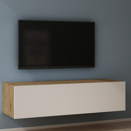 Glasvilla Design – Mueble TV suspendido con cierre suave y tirador oculto (Fernsehschrank02)