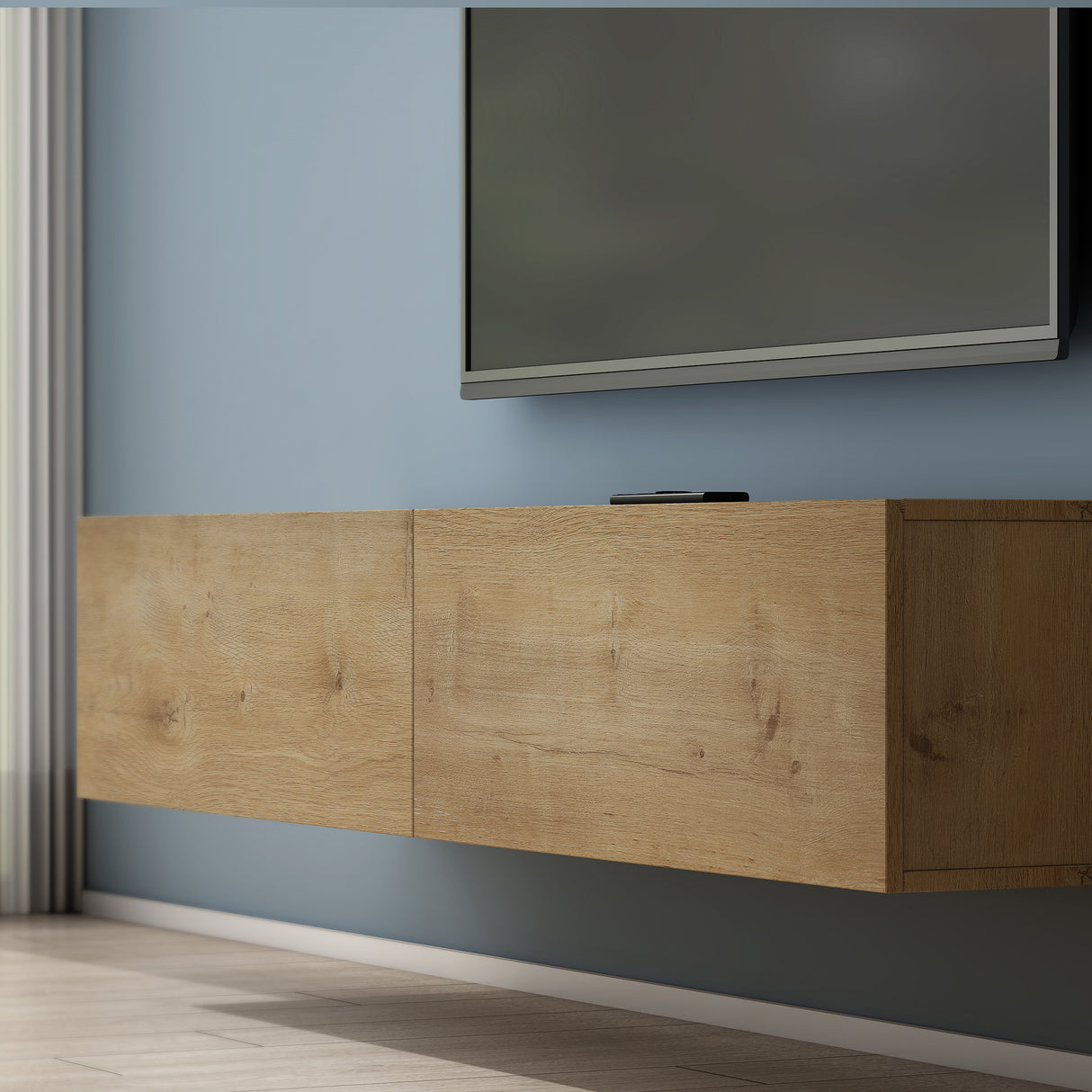 glasvilla Fernsehtisch Fernsehschrank TV Schrank Verdeckter Griff mit Soft-Close Lowboard Hängeschrank für Wohnzimmer Fernsehschrank02