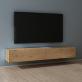 Glasvilla Design – Mueble TV suspendido con cierre suave y tirador oculto (Fernsehschrank02)