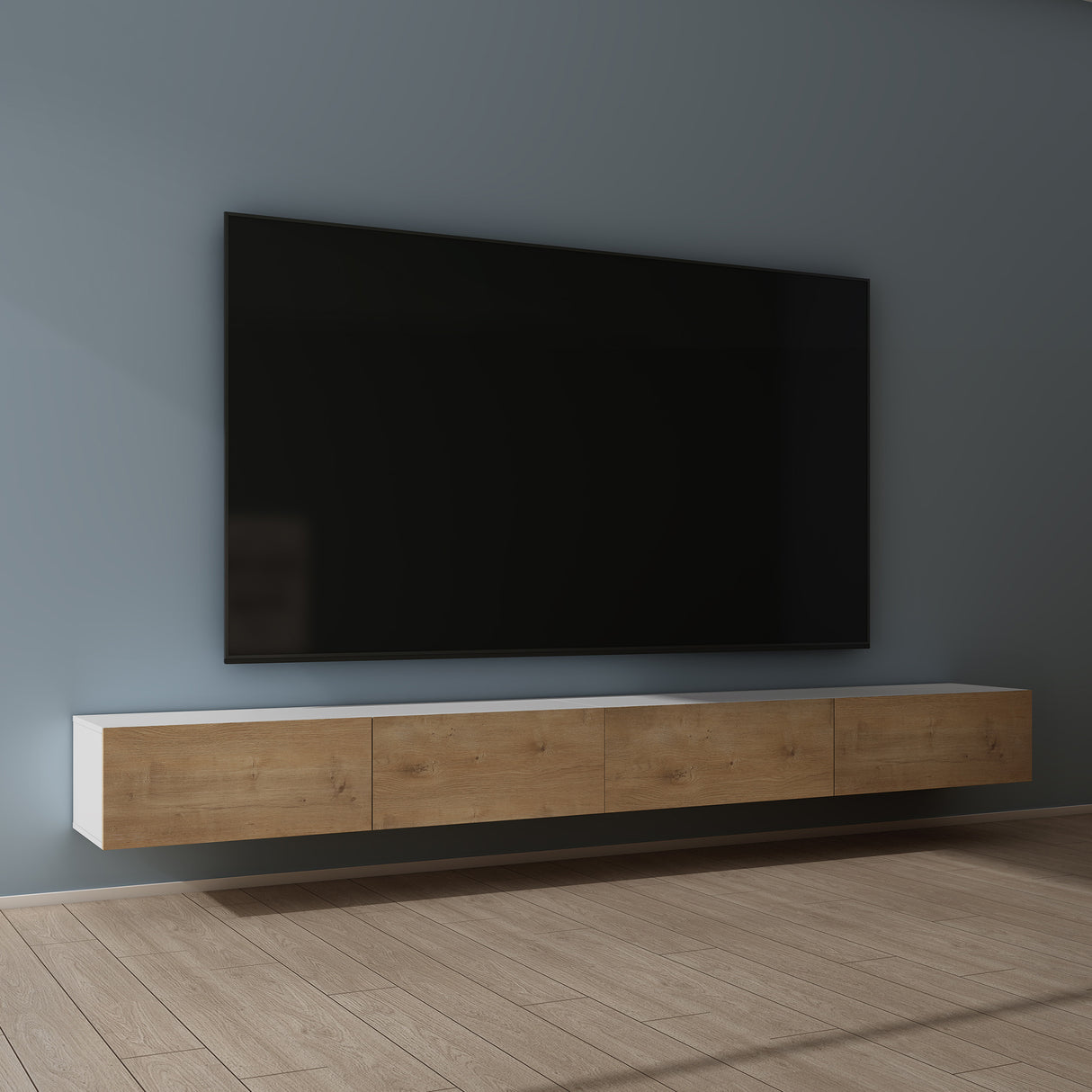 glasvilla Fernsehtisch Fernsehschrank TV Schrank Verdeckter Griff mit Soft-Close Lowboard Hängeschrank für Wohnzimmer Fernsehschrank02