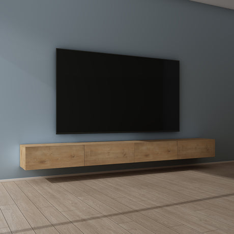 Glasvilla Design – Mueble TV suspendido con cierre suave y tirador oculto (Fernsehschrank02)