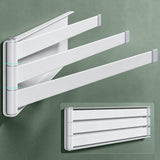 glasvilla Porte-serviettes sans perçage, orientable à 180° avec 3 bras, barre porte-serviettes autocollante ou magnétique, porte-serviettes de bain pour salle de bain et cuisine Folda-02