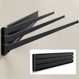 glasvilla Porte-serviettes sans perçage, orientable à 180° avec 3 bras, barre porte-serviettes autocollante ou magnétique, porte-serviettes de bain pour salle de bain et cuisine Folda-02