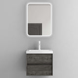 glasvilla Badmöbelset Badezimmermöbel Waschbeckenunterschrank 2 Schubladen mit Soft-Close inkl. Waschbecken in Weiß aus Mineralguss Rimo