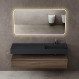 glasvilla Badmöbelset Waschtisch mit Unterschrank 150x48x25cm mit Soft-Close Schubladen inkl. Mineralguss-Waschbecken UP