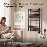 glasvilla Smart WiFi Heizstab für Badheizkörper, Heizelement  Elektrischer Heizstab mit App-Steuerung, Thermostat & Timer-Funktion, Heizpatrone für Handtuchheizkörper Heizstab-03