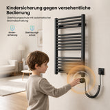 glasvilla Smart WiFi Heizstab für Badheizkörper, Heizelement  Elektrischer Heizstab mit App-Steuerung, Thermostat & Timer-Funktion, Heizpatrone für Handtuchheizkörper Heizstab-03