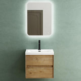 glasvilla Badmöbelset Badezimmermöbel Waschbeckenunterschrank 2 Schubladen mit Soft-Close inkl. Waschbecken in Weiß aus Mineralguss Rimo