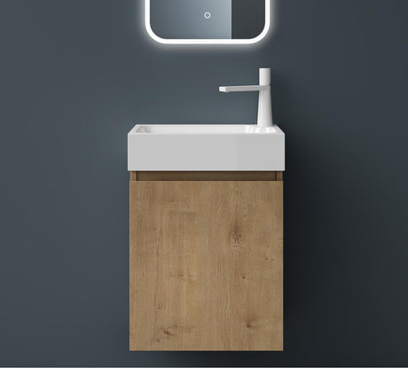 glasvilla Badmöbelset Badezimmermöbel bestehend aus Waschbecken Weiß und Waschbeckenunterschrank BTH: 46x26x63cm Pisa02