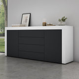 glasvilla Sideboard Aufbewahrungsschrank BTH: 167x36x70 cm mit 2 Schränken und 4 Schubladen Kommode Mehrzweckschrank Möbel Schrank03