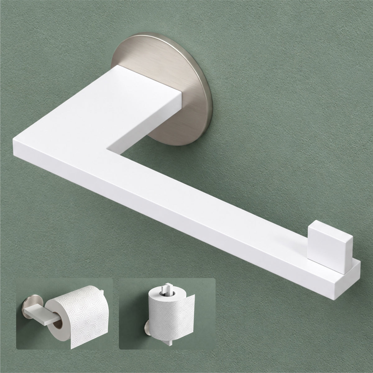 glasvilla Porte-Papier Toilette en Acier Inoxydable Porte-Rouleau de Papier Toilette Lino-02+03+04