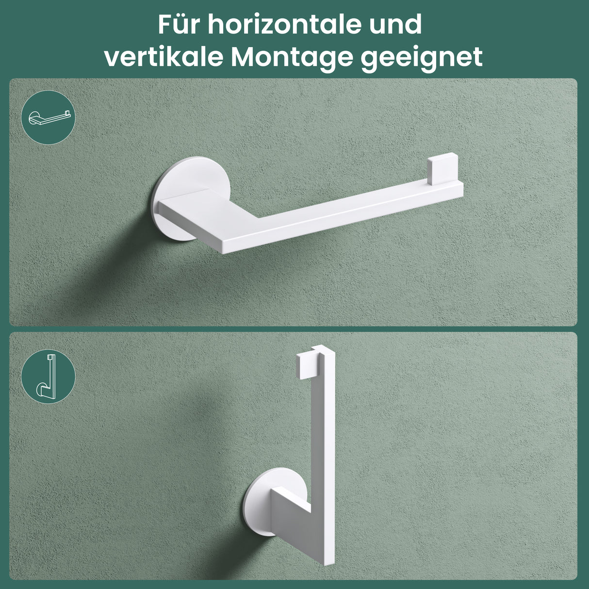 glasvilla Toilettenpapierhalter Klopapierhalter WC aus Edelstahl, Toilettenpapier Halterung Rollenhalter Lino-02+03+04