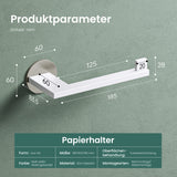glasvilla Toilettenpapierhalter Klopapierhalter WC aus Edelstahl, Toilettenpapier Halterung Rollenhalter Lino-02+03+04