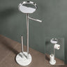 glasvilla Klopapierhalter Stehend, Toilettenpapierhalter  | Edelstahl, Klorollenhalter freistehend, Toilettenpapier Aufbewahrung für 4 Rollen, ohne Bohren, für Badezimmer & WC Lino-06